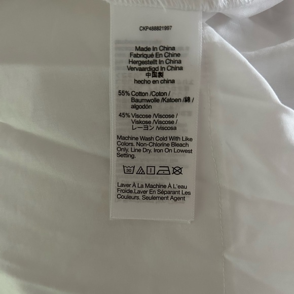 Madewell NWT Tie-Waist Button-Front Midi Dress in Poplin size XL - Picture 8 of 8